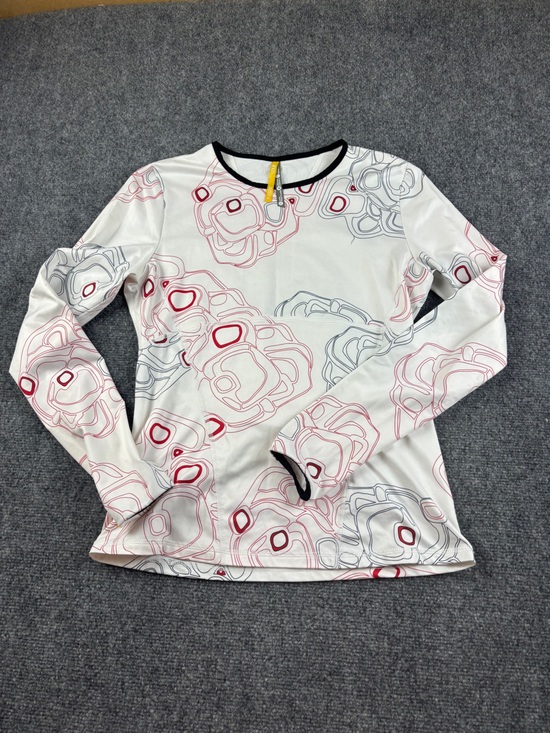 Lole Tops - LOLE Women’s Long Sleeve White/Black/Red Design Athletic Shirt size: Medium